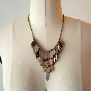 Boho fashion necklace gold silver